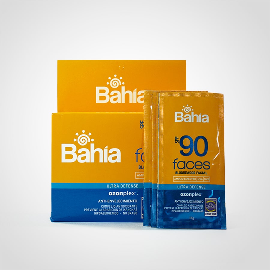 BAHIA FACES - Bloqueador Solar SPF 90 FACES ULTRA DEFENSE - OZONPLEX x 10 g