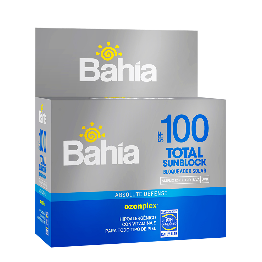 BAHIA TOTAL SUNBLOCK - Bloqueador solar SPF 100 ABSOLUTE DEFENSE - OZONPLEX  x 10 g