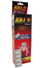 BIO ELECTRO - Tab. caja x 100 - 250 mg + 250 mg + 65 mg