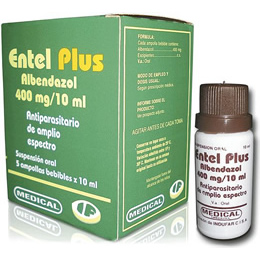 MEDICAL ENTEL PLUS  - Suspension oral x 10 mL caja x 5 - 400 mg / 10 mL