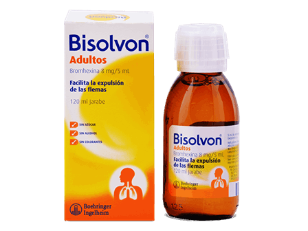 BISOLVON ADULTOS - Jar. oral x 120 mL - SABOR CEREZA Y CHOCOLATE - 8 mg / 5 mL