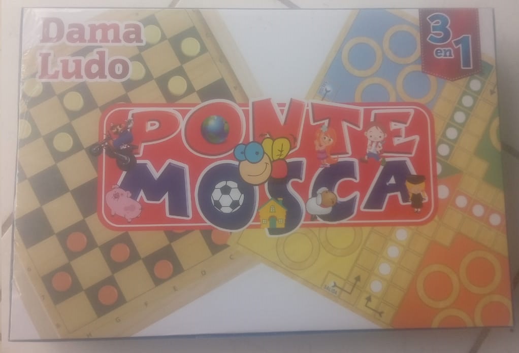 PONTE MOSCA - Juego didactico PONTE MOSCA - 3 en 1 - DAMA - LUDO