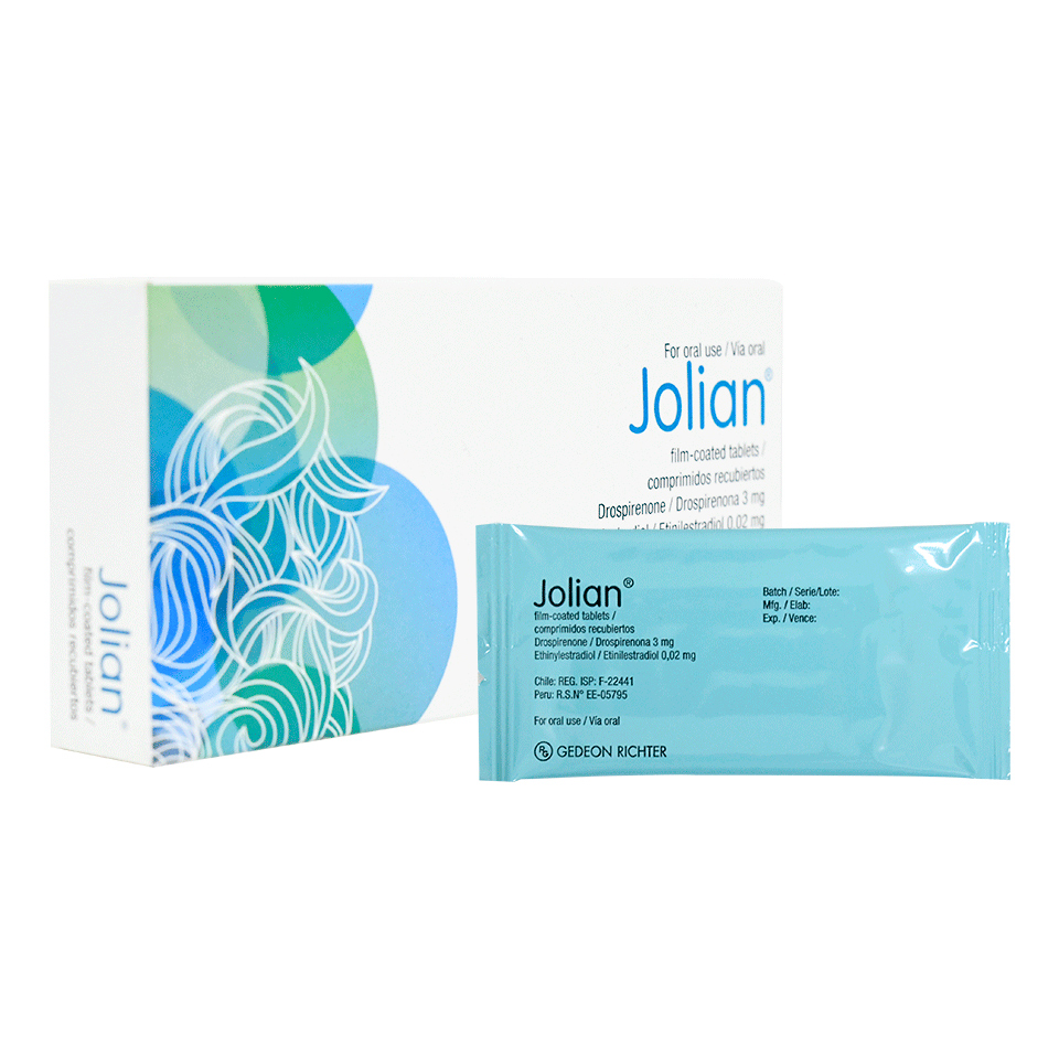 JOLIAN - Comprimidos recubiertos tabletas 24 + 4 - 3 mg + 0.02 mg