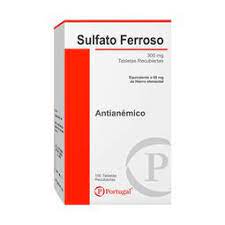 SULFATO FERROSO - Tabletas recubiertas caja x 100 - 300 mg