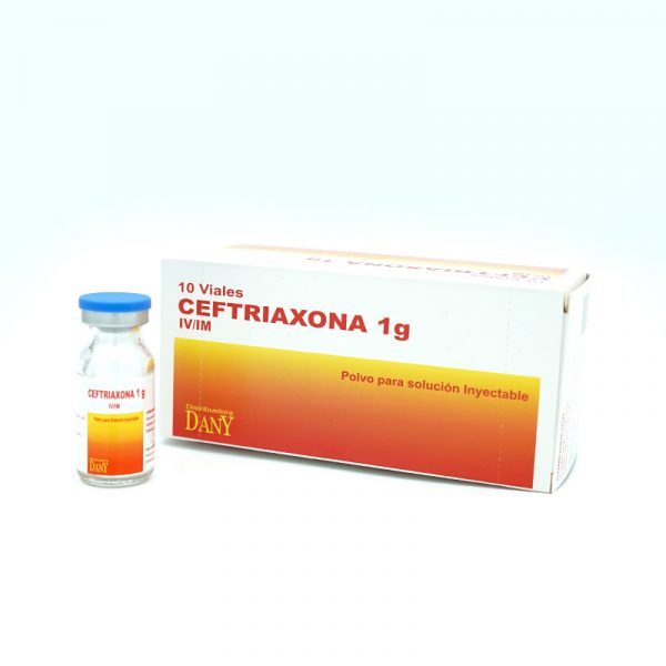 CEFTRIAXONA - Polvo para solucion inyectable via I.V. - I.M. caja x 10 - 1 g