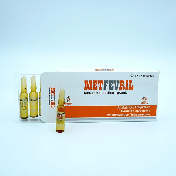 METFEVRIL - Solucion inyectable ampolla via I.V. - I.M. caja x 10 - 1g / 2 mL