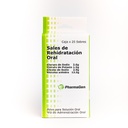 SALES DE REHIDRATACION ORAL - Polvo para solucion oral caja x 25 sobres (sobre x 20.5 g c/u) - 2.6 g + 1.5 g + 2.9 g + 13.5 g