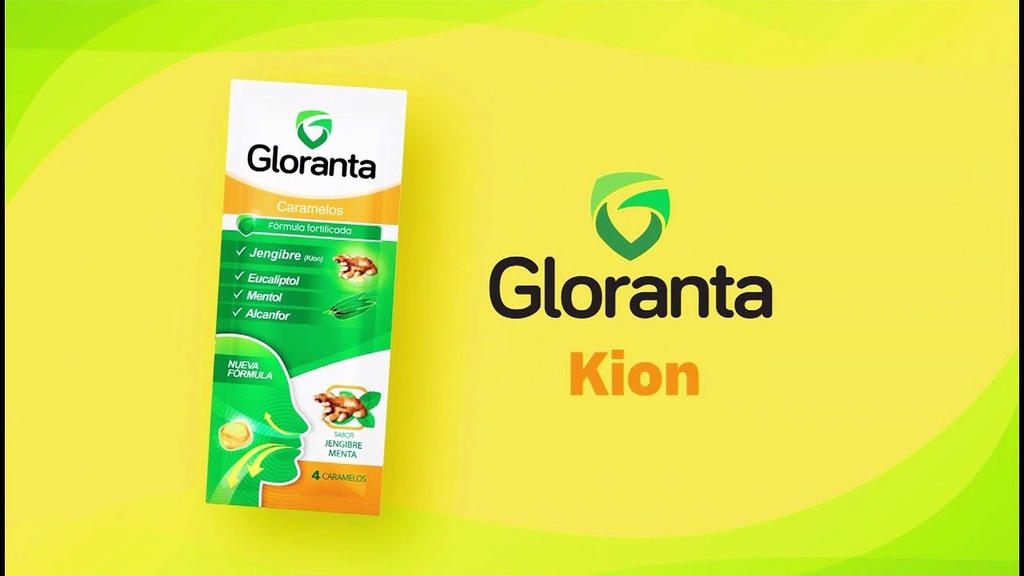 GLORANTA - Caramelos para chupar - SABOR JENGIBRE - MENTA x 4