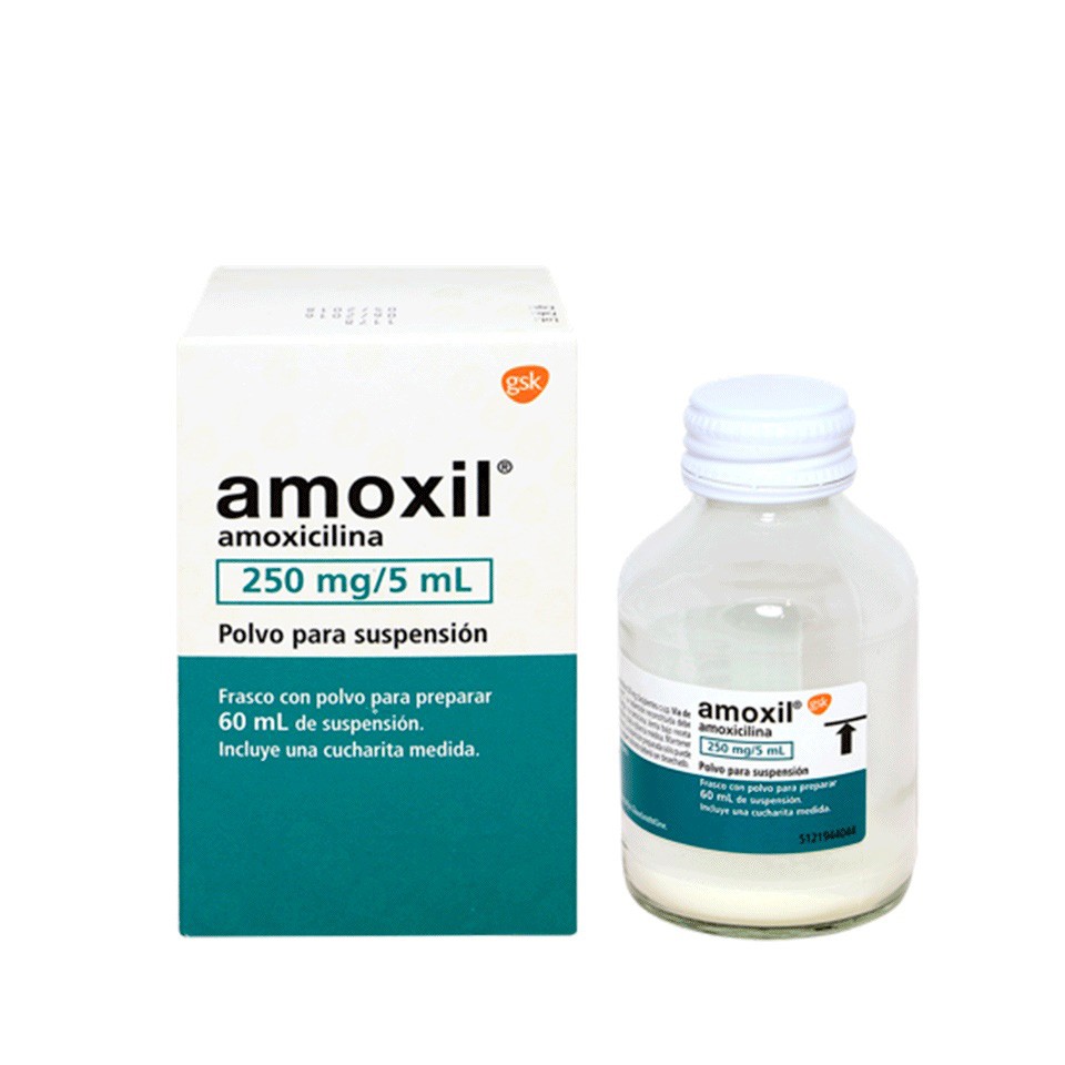 AMOXIL - Polvo para suspension oral - frasco de 60 mL - 250 mg / 5 mL