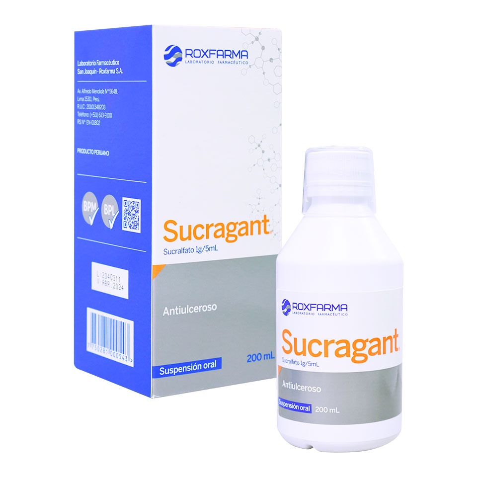 SUCRAGANT - Suspension oral x 200 mL - 1 g / 5 mL