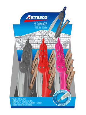 COMPAS ESCOLAR ARTESCO PLASTICO C/LAPIZ – Suministros DHD