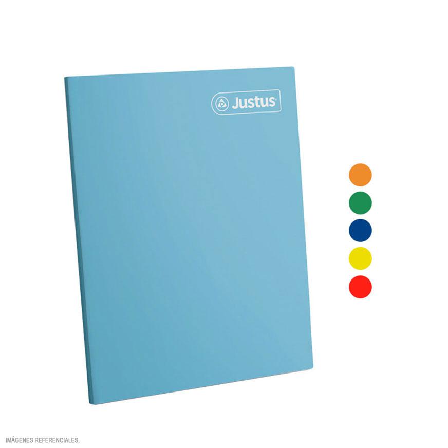 CUADERNO A4 - Cuaderno A4 JUSTUS engrapado - colores enteros surtidos x 80 hojas