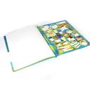 CUADERNO A4 - Cuaderno A4 JUSTUS engrapado - colores enteros surtidos - con stickers x 80 hojas