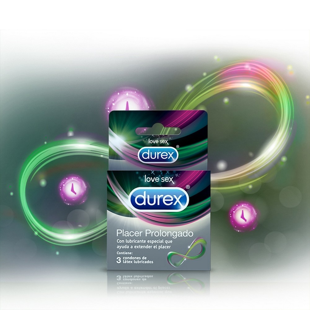 DUREX - Condones de latex lubricados x 3 unidades