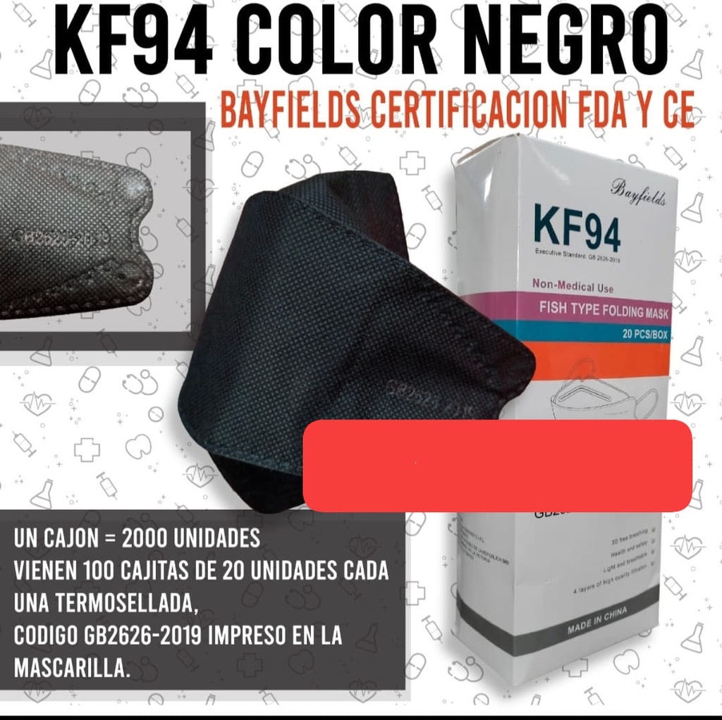 KF94 - Mascarilla KF94 - KOREANA con 4 capas CE FDA