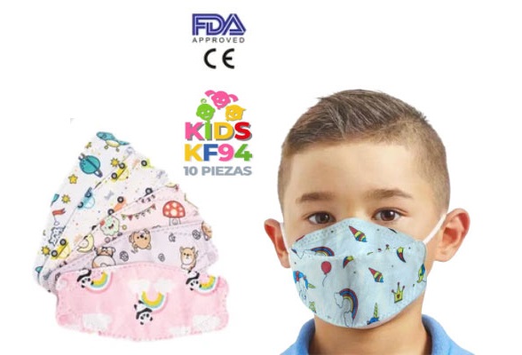 KF94 NINOS - Mascarilla KF94 - KOREANA con 4 capas CE FDA - PARA NINOS - VARIEDAD DE MODELOS