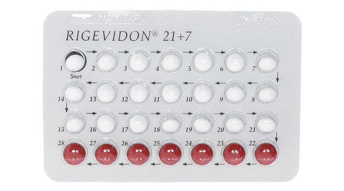 RIGEVIDON 21 + 7 - Comprimidos recubiertos 1 x 21 + 7 (28 dias) - 0.15 mg + 0.03 mg