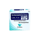 LINCOMICINA VITALIS - Solucion inyectable ampolla via I.M. - I.V. caja x 10 - 600 mg / 2 mL