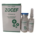 ZOCEF - Polvo para solucion inyectable - 1 vial + 1 ampolla solvente x 3.5 mL via I.M. - 1 g