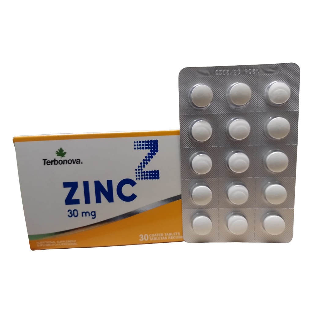 ZINC - Tabletas recubiertas caja x 30 - 30 mg