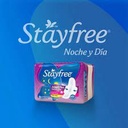 STAYFREE - Toallas femeninas STAYFREE - ADAPT PLUS - NOCHE Y DIA - TELA SUAVE con alas x 8