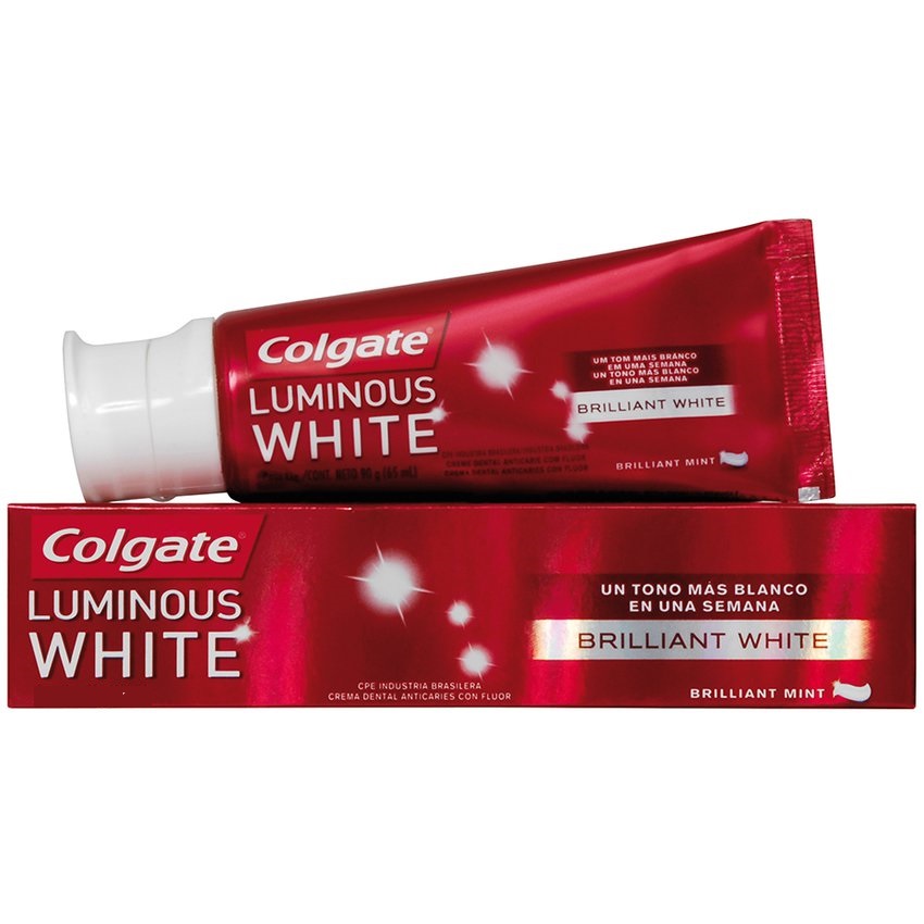 COLGATE LUMINOUS WHITE - Crema dental Anticaries con fluor 75 mL