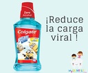 COLGATE PLAX KIDS - Enjuague bucal ZERO ALCOHOL - MINIONS - ninos 6+ sabor TUTTI FRUTTI x 250 mL