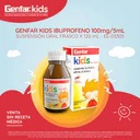 IBUPROFENO GENFAR KIDS - Suspension oral PEDIATRICA SABOR A TUTTI FRUTTI x 120 mL - 100 mg / 5 mL