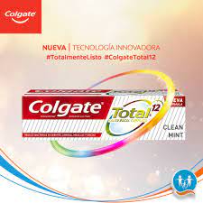 COLGATE TOTAL 12 - Crema dental Anticaries con fluor CLEAN MINT 75 mL - 96 g