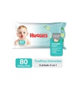 HUGGIES - Toallitas humedas CUIDADO 4 EN 1 - SUAVE COMO ALGODON CON ECO-FIBRAS x 80 unidades