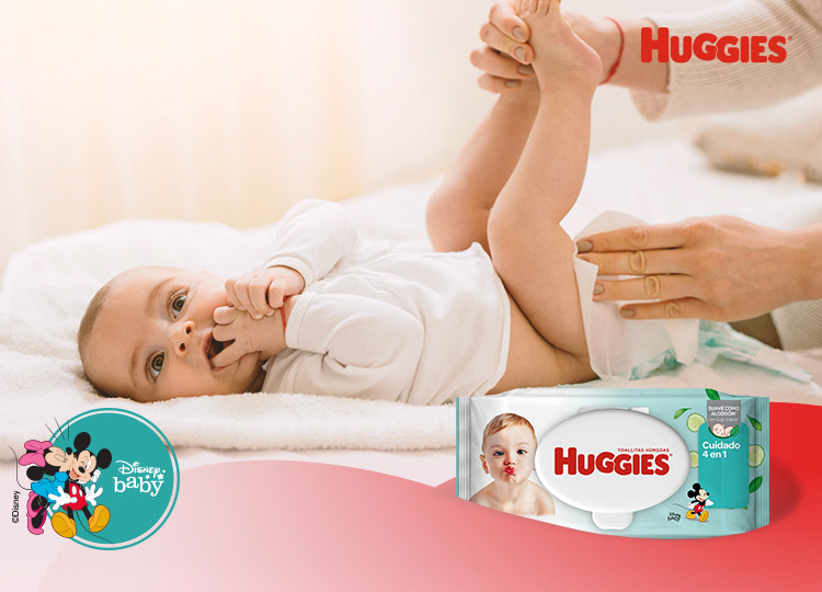 HUGGIES - Toallitas humedas CUIDADO 4 EN 1 - SUAVE COMO ALGODON CON ECO-FIBRAS x 80 unidades