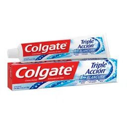 COLGATE TRIPLE ACCION EXTRA BLANCURA - Crema dental Anticaries con fluor 45 mL