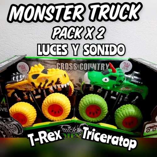 CARRO TRUCK - Carro TRUCK MONSTER 4 x 4 DRIVE en caja x 2 carros