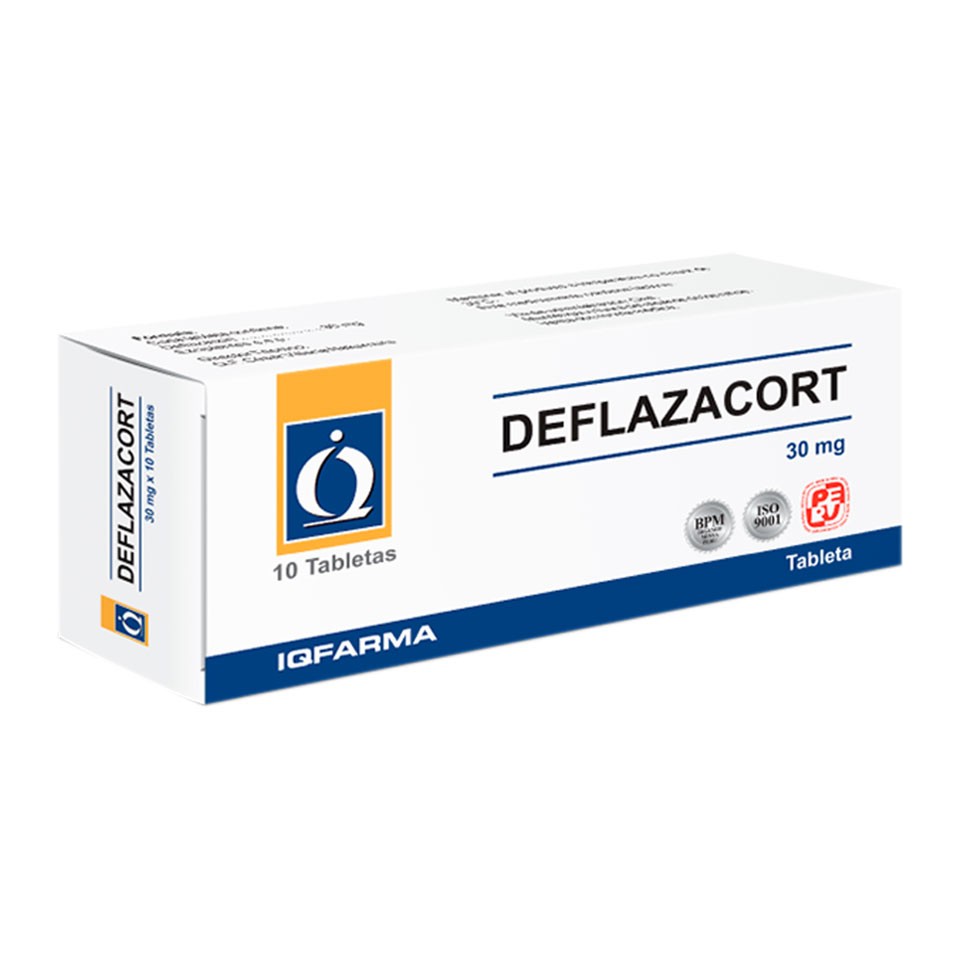 DEFLAZACORT IQFARMA - Tableta caja x 10 - 30 mg