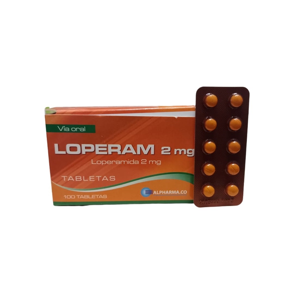 LOPERAM - Tabletas caja x 100 - 2 mg