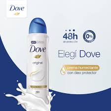 DOVE ORIGINAL - Aerosol antitranspirante - 1/4 CREMA HUMECTANTE CON OLEO PROTECTOR 48H x 87 g / 150 mL