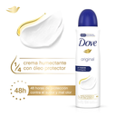 DOVE ORIGINAL - Aerosol antitranspirante - 1/4 CREMA HUMECTANTE CON OLEO PROTECTOR 48H x 87 g / 150 mL