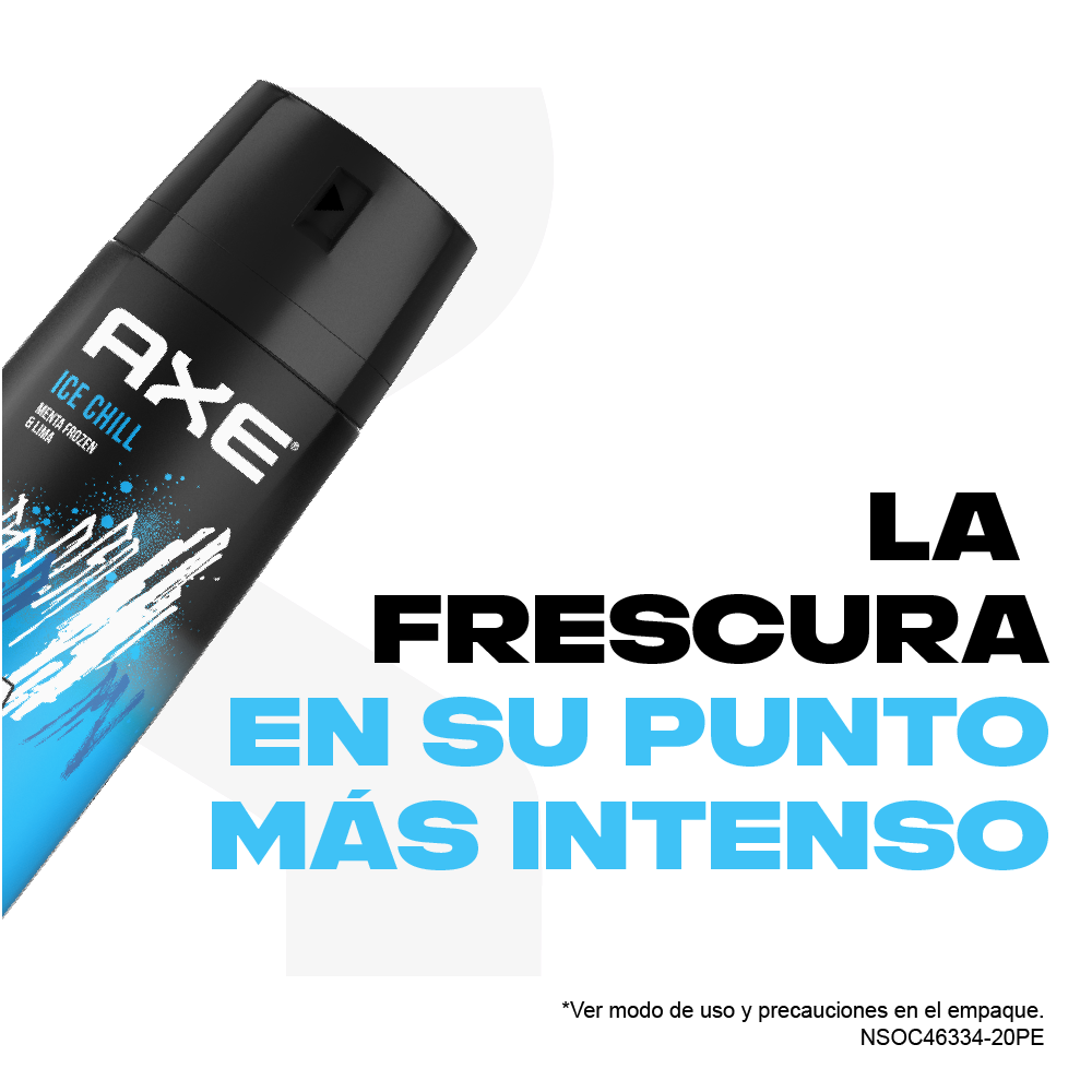 AXE - Aerosol antitranspirante ICE CHILL - MENTA FROZEN &amp; LIMA  48h MAXIMA + FRESCURA x 97 g / 150 mL