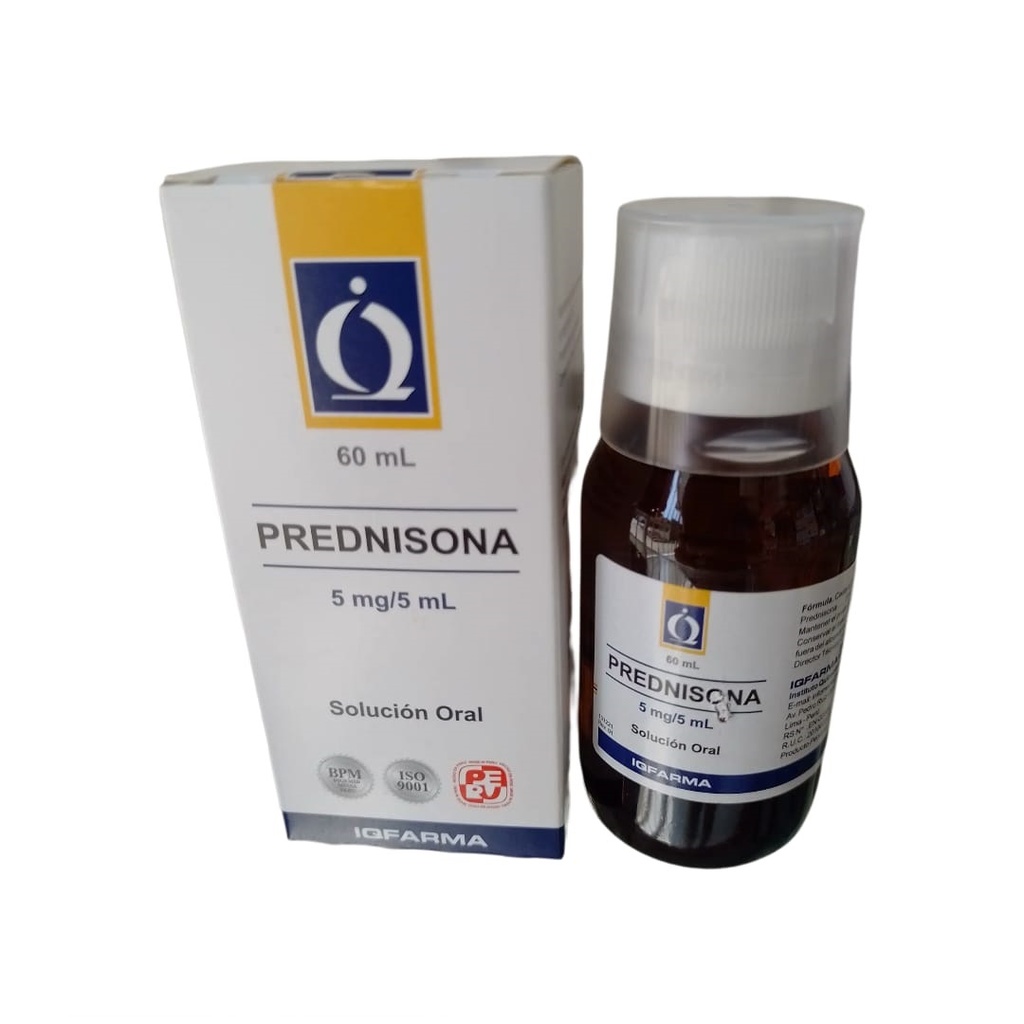 PREDNISONA IQFARMA - Solucion oral x 60 mL - 5 mg / 5 mL