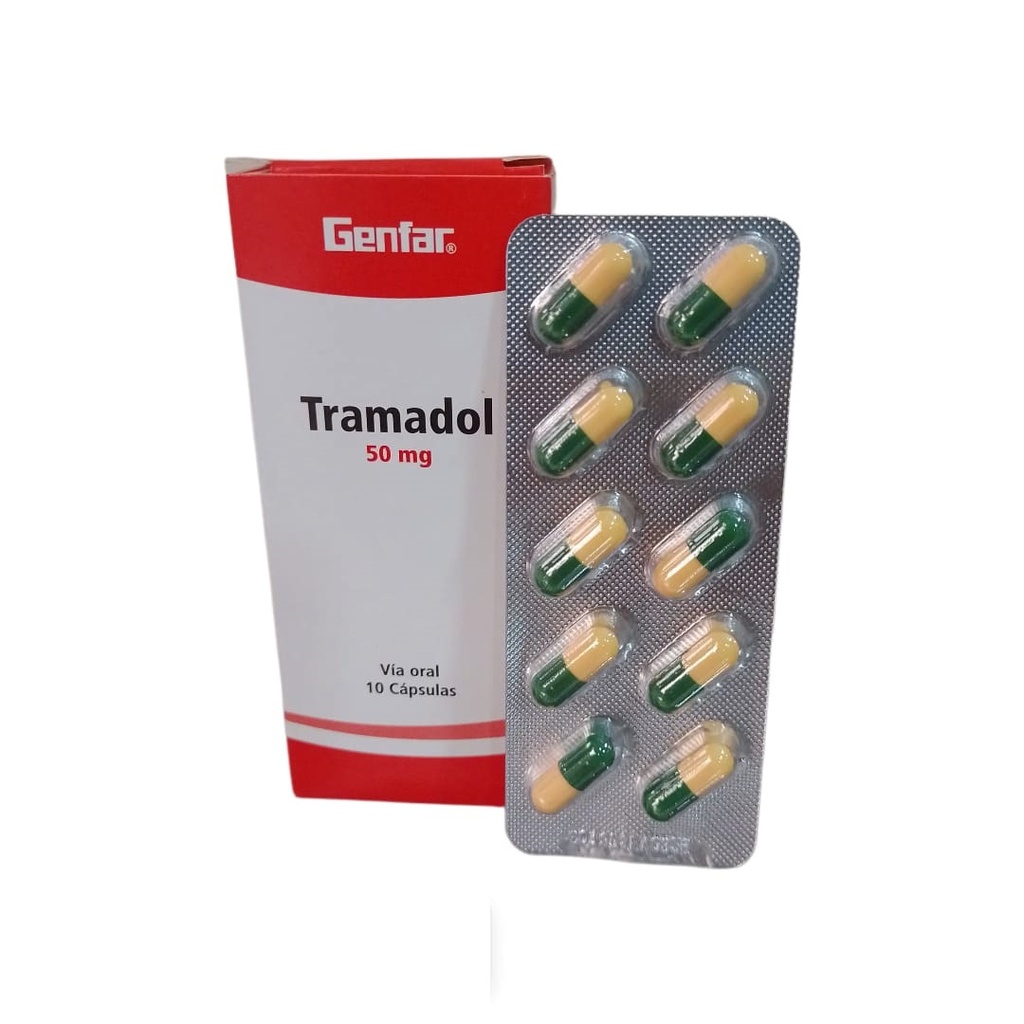 TRAMADOL GENFAR - Capsulas caja x 10 - 50 mg