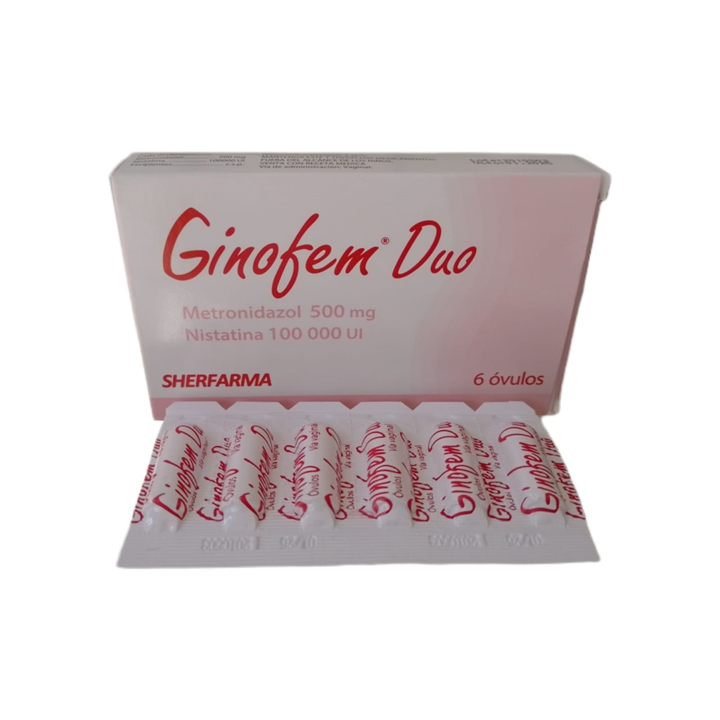 GINOFEM DUO - Ovulos caja x 6 - 500 mg + 100 000 UI