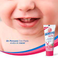 DENTITO BABY - Gel dental de entrenamiento sin fluor FRESA STRAWBERRY 60 mL