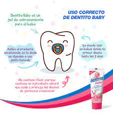 DENTITO BABY - Gel dental de entrenamiento sin fluor FRESA STRAWBERRY 60 mL