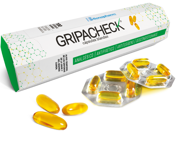 GRIPACHECK - Capsulas blandas caja x 100 - 325 mg + 10 mg + 5 mg