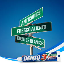 DENTO 3 - Pasta dental con fluor Anticaries Antisarro 75 mL - 102 g