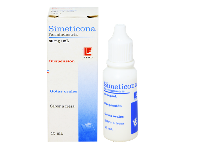 SIMETICONA - Suspension gotas orales - sabor FRESA x 15 mL - 80 mg / mL