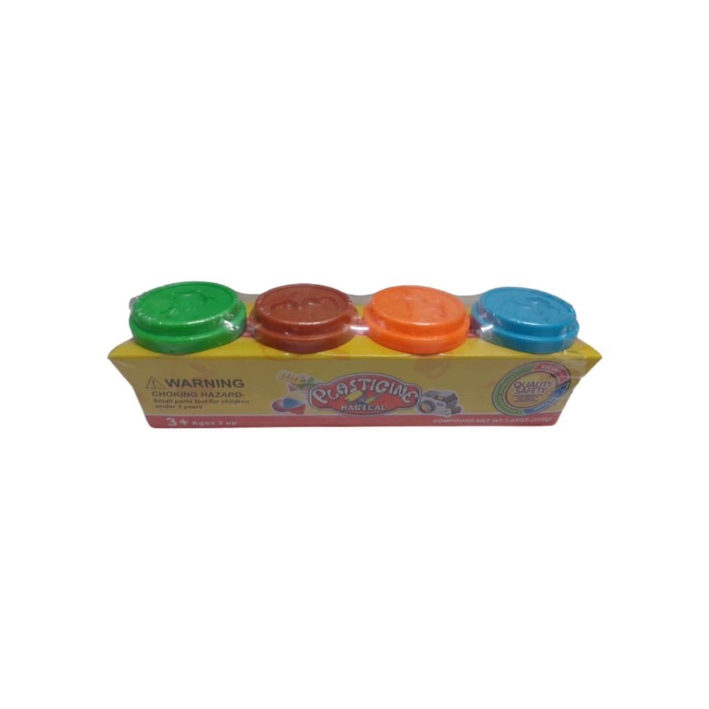 PLASTICINE MAGICAL - Juego de plastimolde - plastilina PLASTICINE MAGICAL x 4 potes de colores