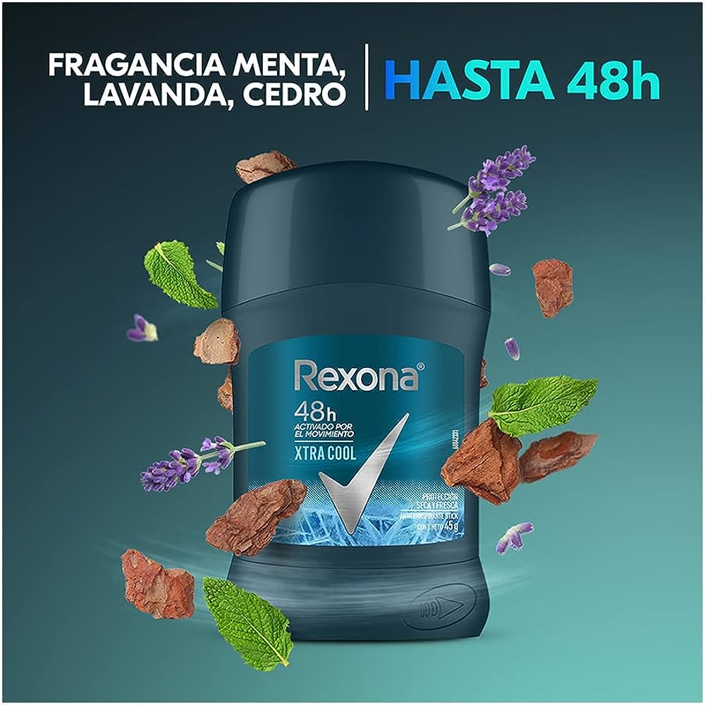 REXONA MEN - Antitranspirante stick XTRA COOL - 48 HRS x 50 g