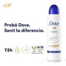 DOVE ORIGINAL - Aerosol antitranspirante - 1/4 CREMA HUMECTANTE 48H CON VITAMINA E x 87 g / 150 mL