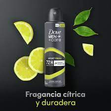 DOVE MEN +CARE - Aerosol antitranspirante - 1/4 CREMA HUMECTANTE 72H - SPORT FRESH x 89 g / 150 mL